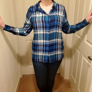 Lucky Brand Bungalow Plaid Top